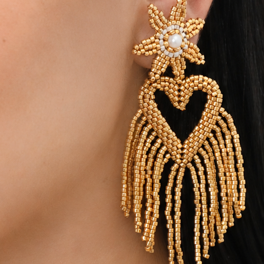 Pendientes artesanales en Miyuki Juliana Vélez Accesorios