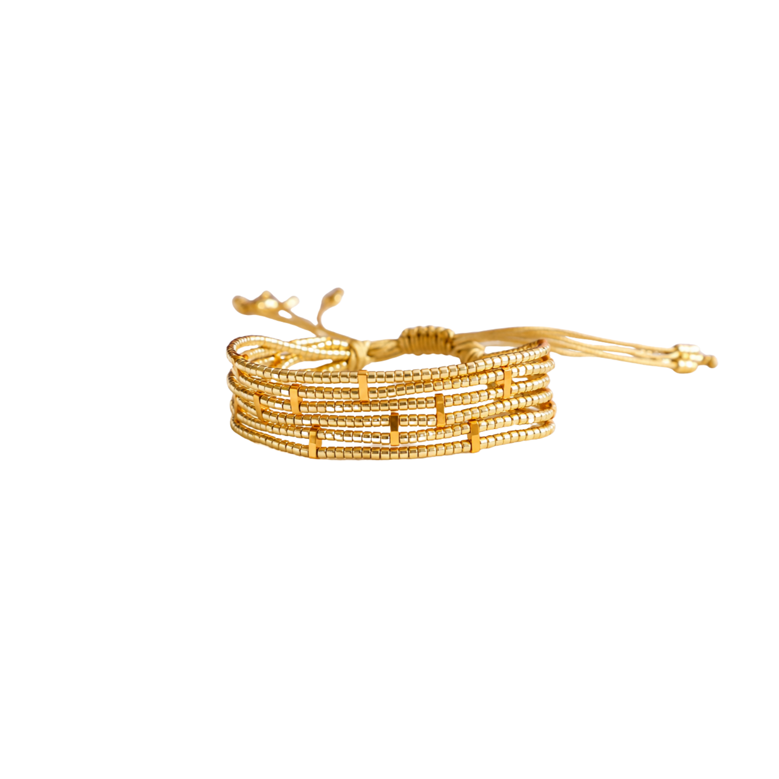 Pulsera Arena dorada Miyuki hecha a mano